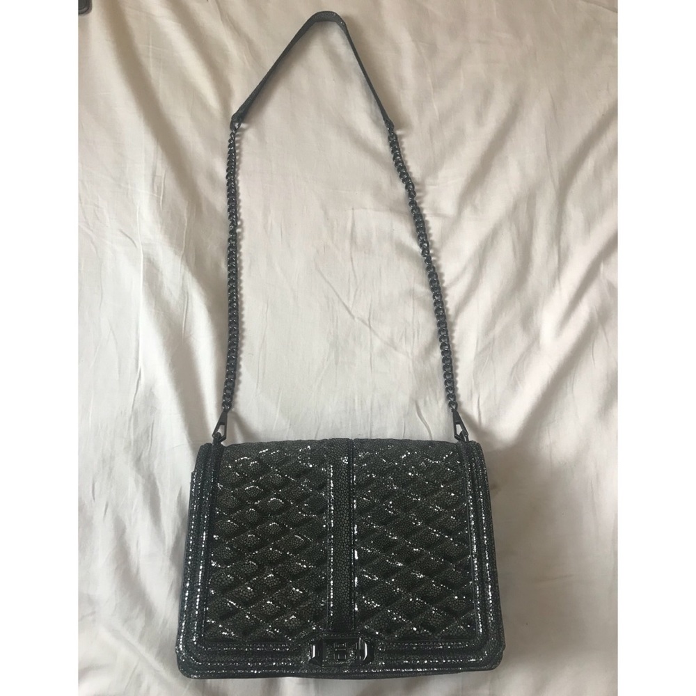 Rebecca Minkoff Gunmetal Jumbo Love Crossbody Bag